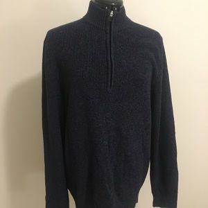 Men’s Izod Navy 1/4 zip Sweater